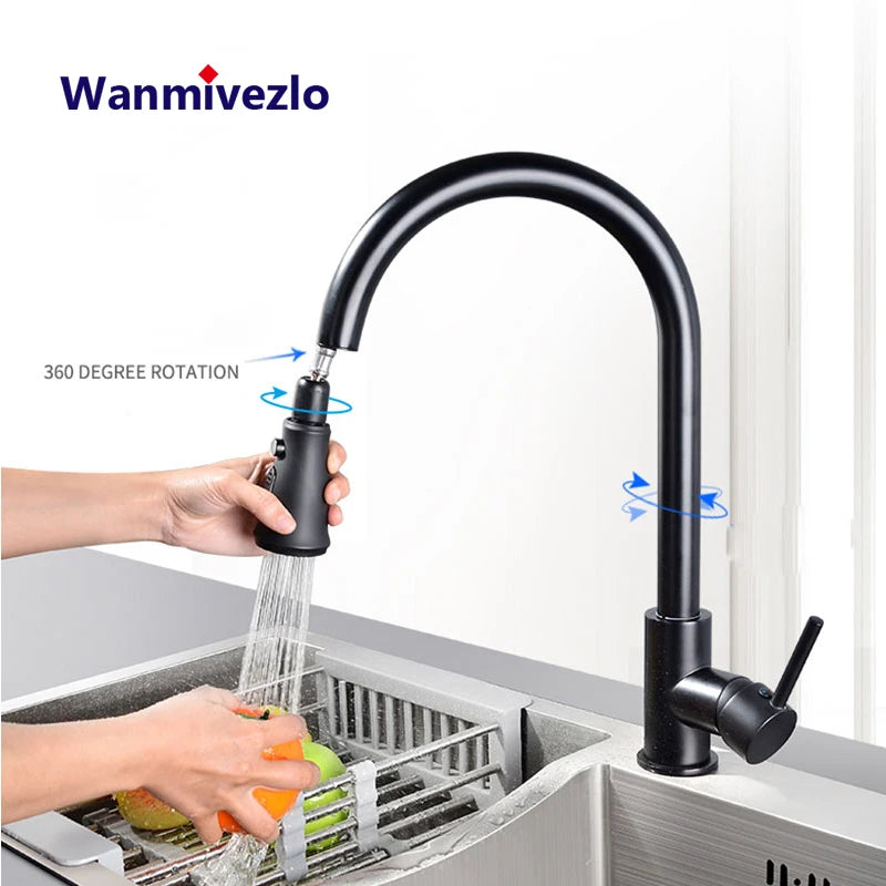 Pull Out Kitchen Faucet Swivel Sprayer mix