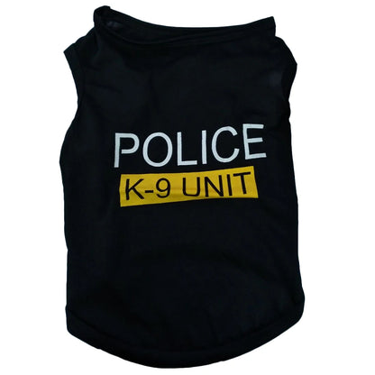 Pet Vest Police Clothes Puppy T-shirt Jacket