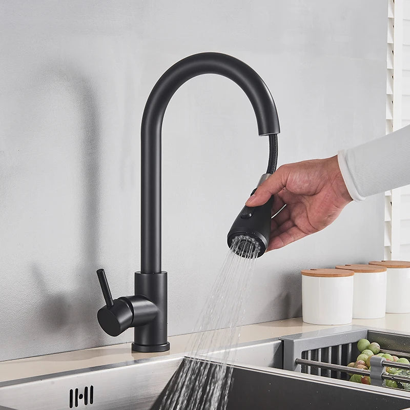 Pull Out Kitchen Faucet Swivel Sprayer mix