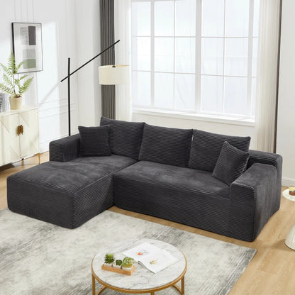 Modular L-Shape Sectional Sofa with No Assembly Required