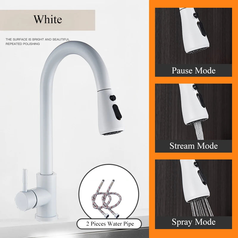 Pull Out Kitchen Faucet Swivel Sprayer mix