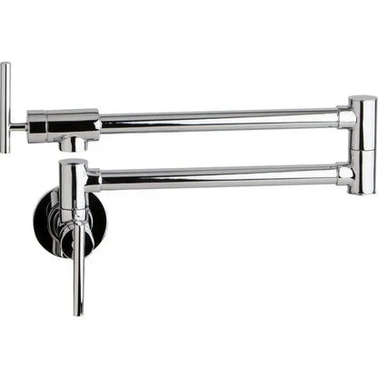Brushed Nickel Folding Retractable Rotary Kitchen Faucet