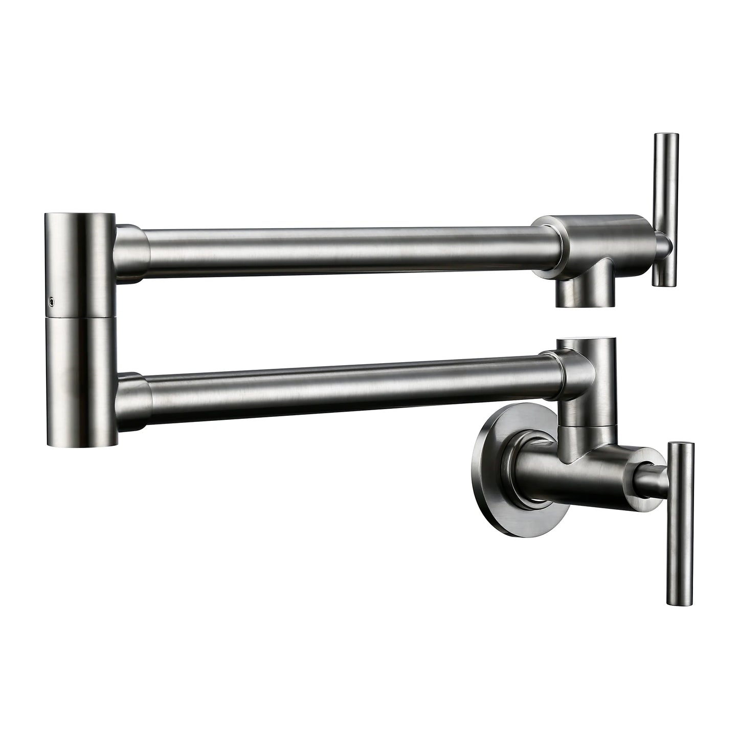 Brushed Nickel Folding Retractable Rotary Kitchen Faucet