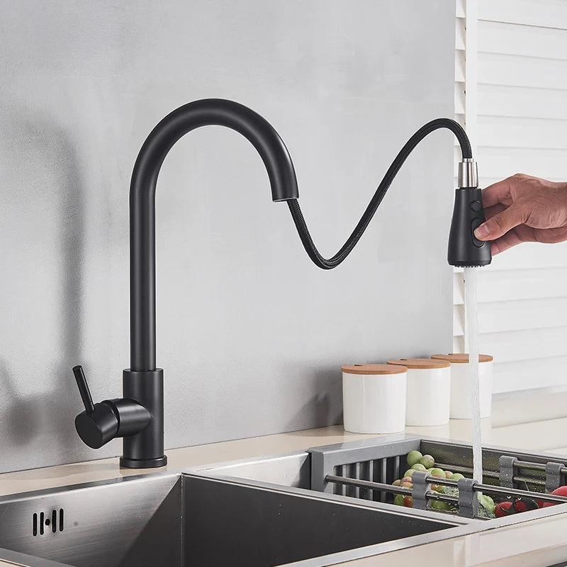 Pull Out Kitchen Faucet Swivel Sprayer mix