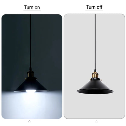 Wrought Iron Little Black Umbrella Hanging Lamp