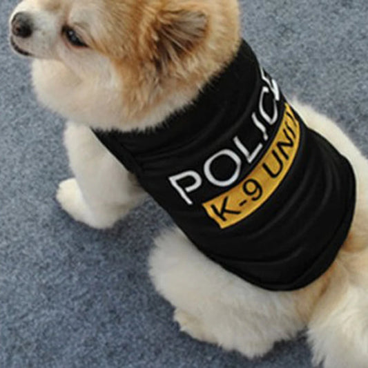 Pet Vest Police Clothes Puppy T-shirt Jacket