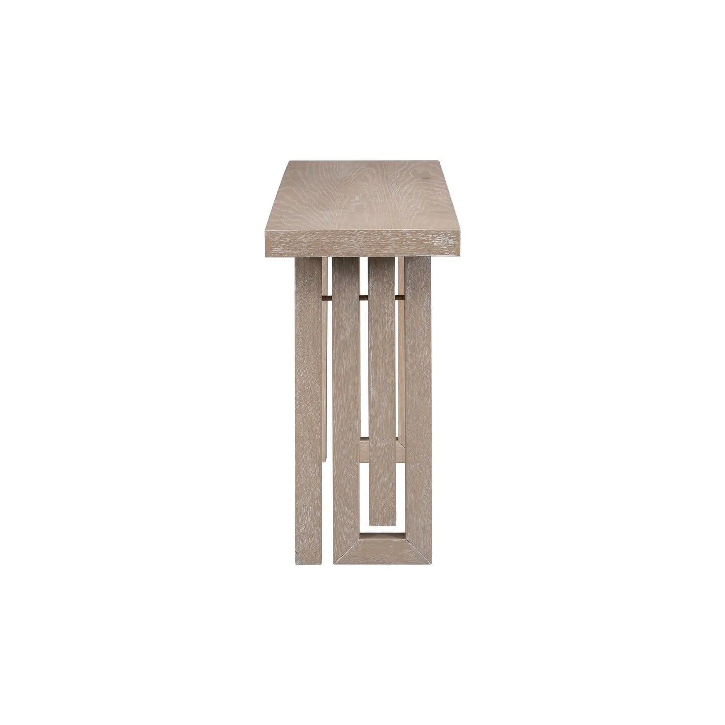 Convertible Oak Veneer Console Table for Home Entryway Hallway