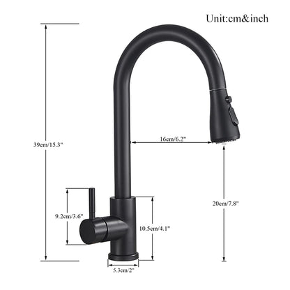 Pull Out Kitchen Faucet Swivel Sprayer mix