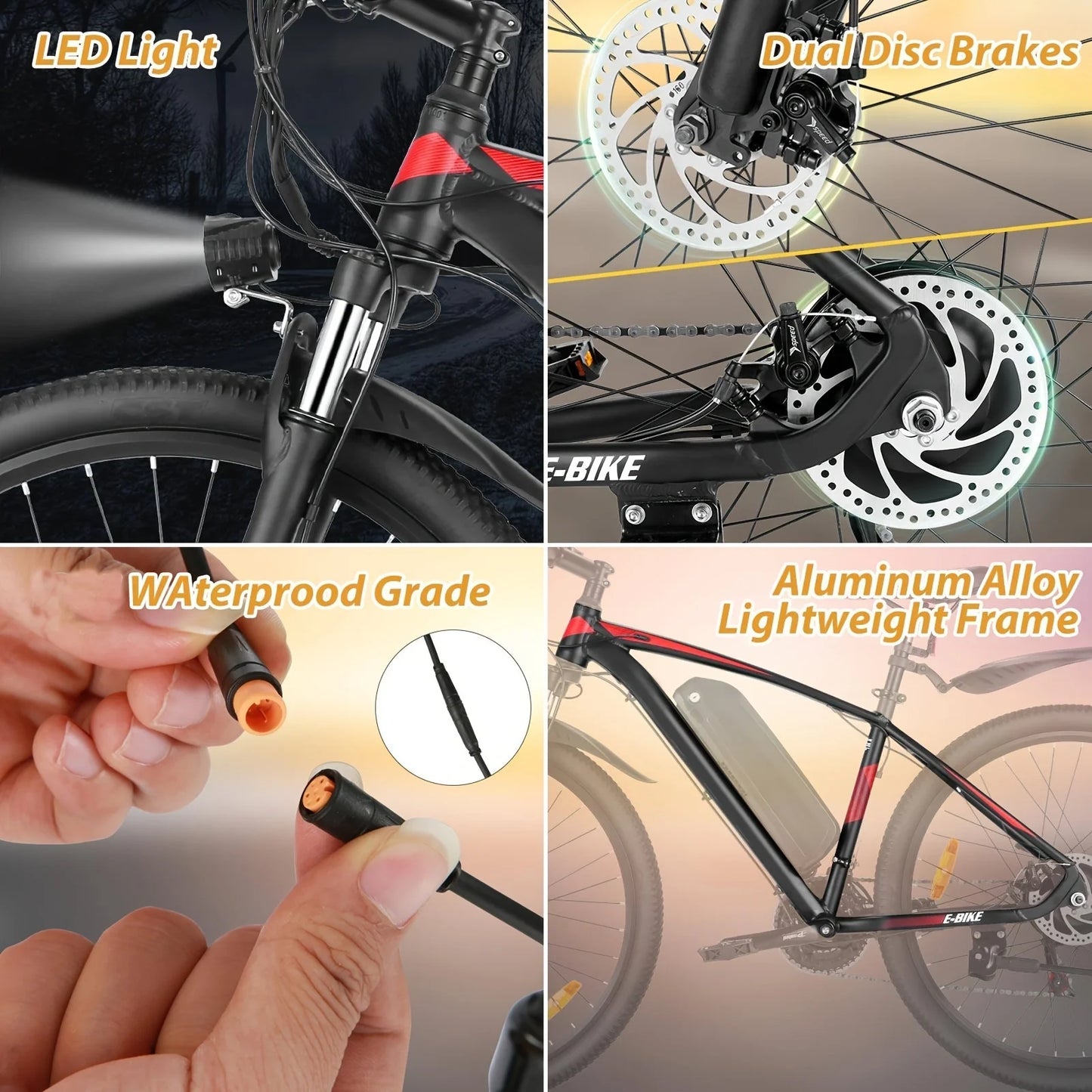 27.5" Electric Bike for Adults with Cruise Control