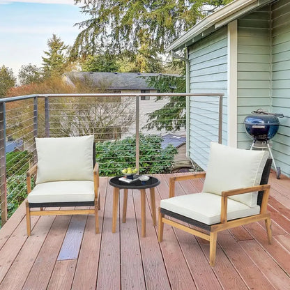 3-Piece Wicker Patio Furniture Set