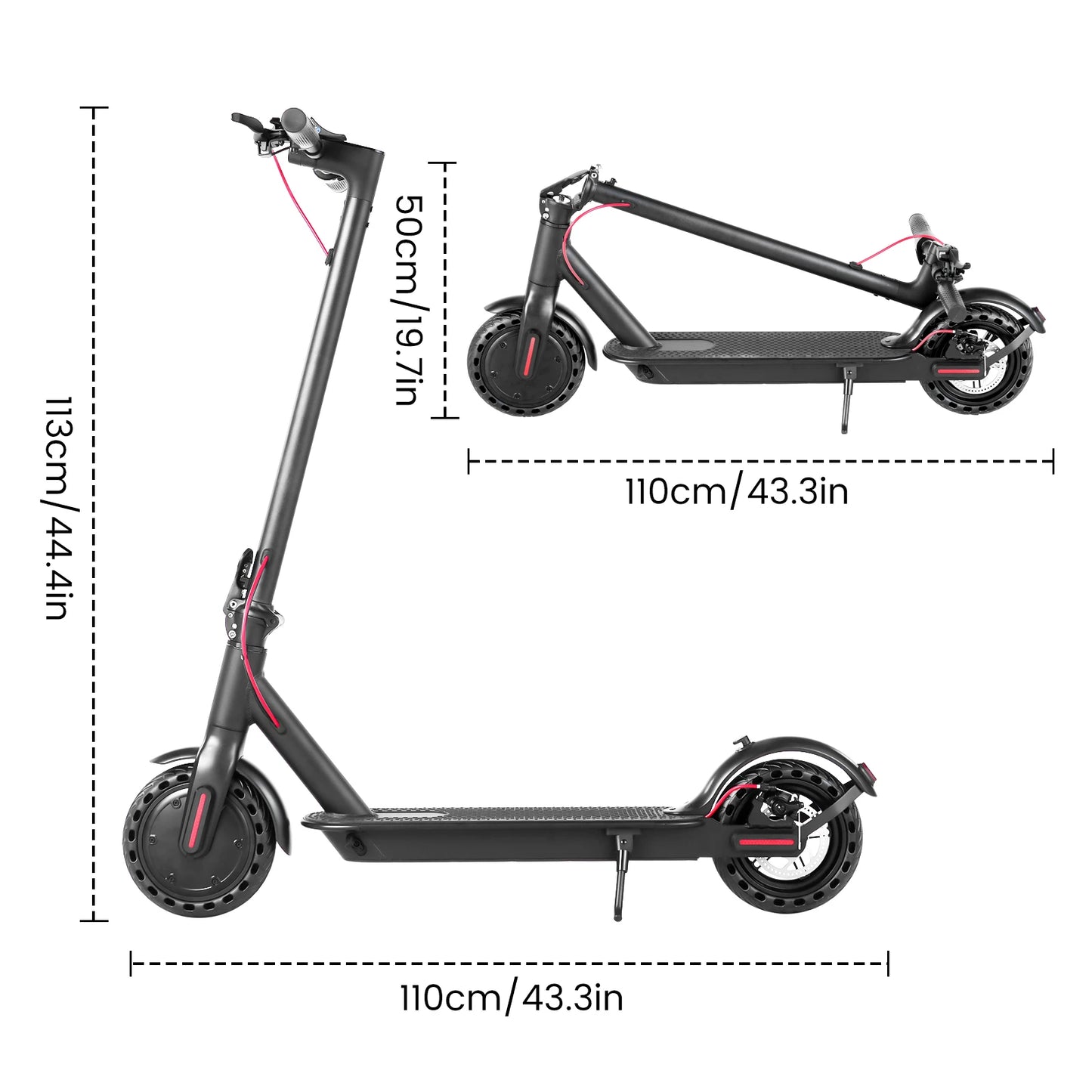 350W Folding Waterproof Commuting Electric Scooters