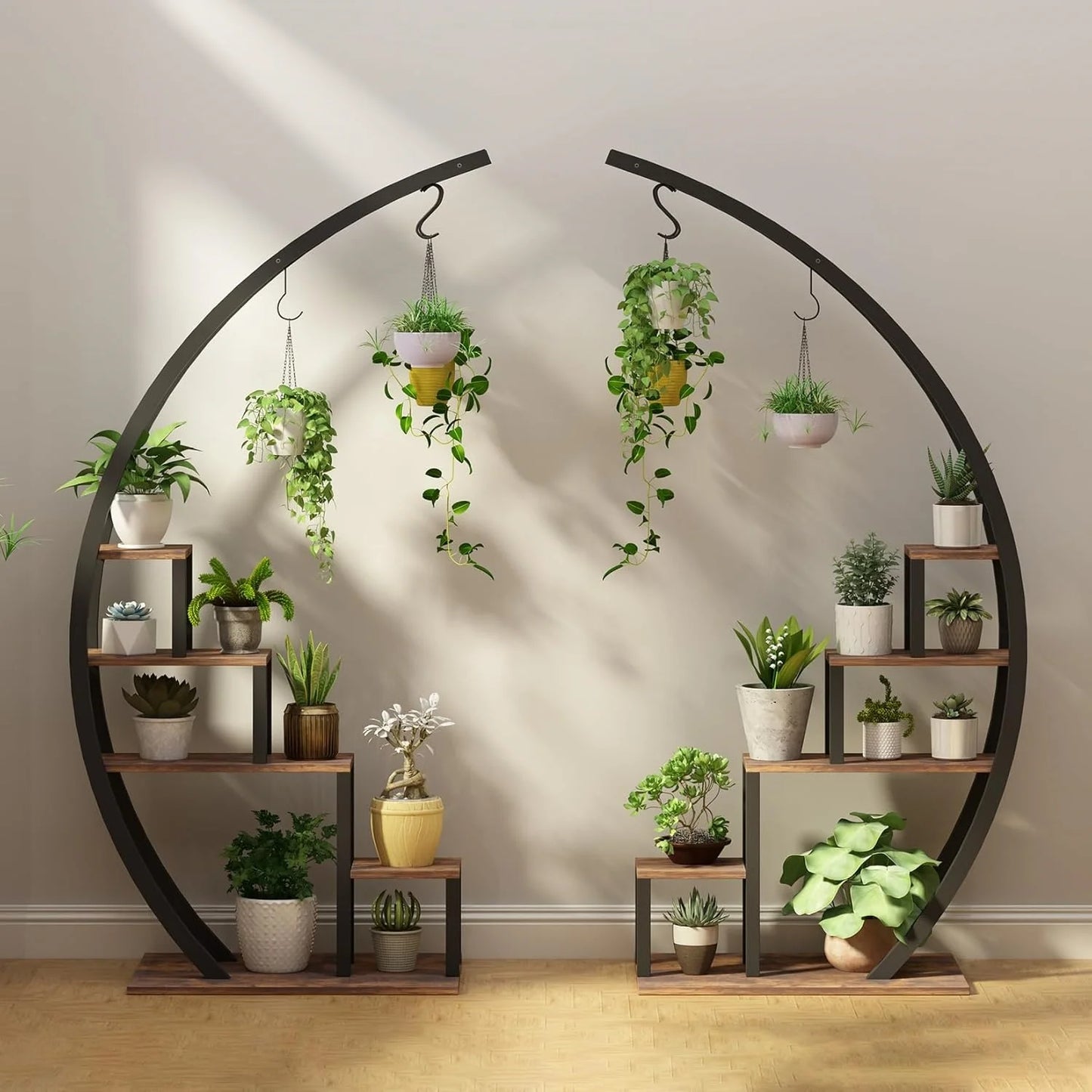 2 Pcs Metal Plant Shelf for Indoor Outdoor Plants