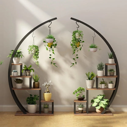 2 Pcs Metal Plant Shelf for Indoor Outdoor Plants