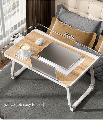 Foldable laptop desk with sturdy desk drawers