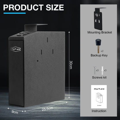Biometric Slider Bedside Handgun Safe, for Nightstand