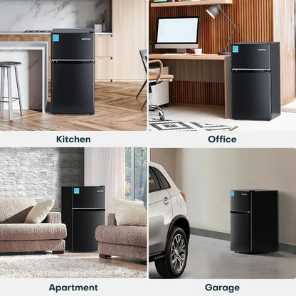 3.1 Cu.Ft Mini Double Door Small Fridge