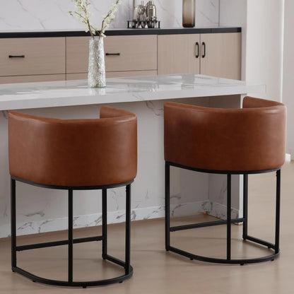 24" Leather Island Barstools