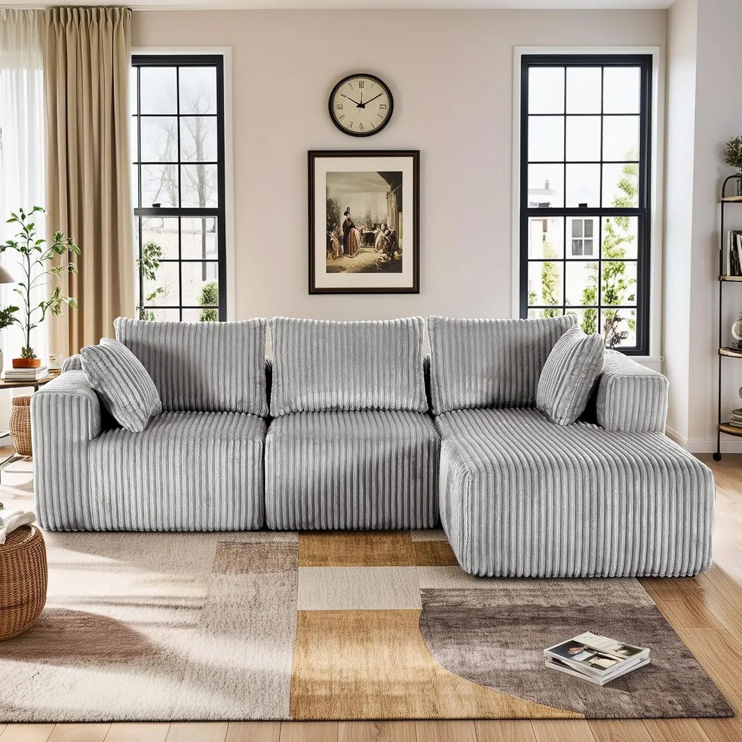 Cloud Sofa Living Room Bedroom Upholstered Sofa.