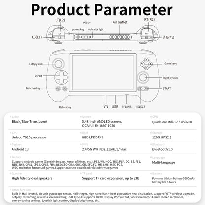 13 5.48-inch Touch Retro Handheld Game