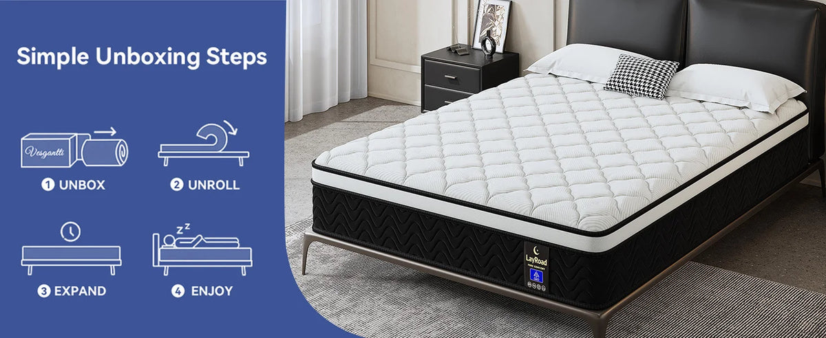 12 Inch Gel Memory Foam Hybrid Mattress