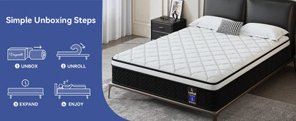 12 Inch Gel Memory Foam Hybrid Mattress