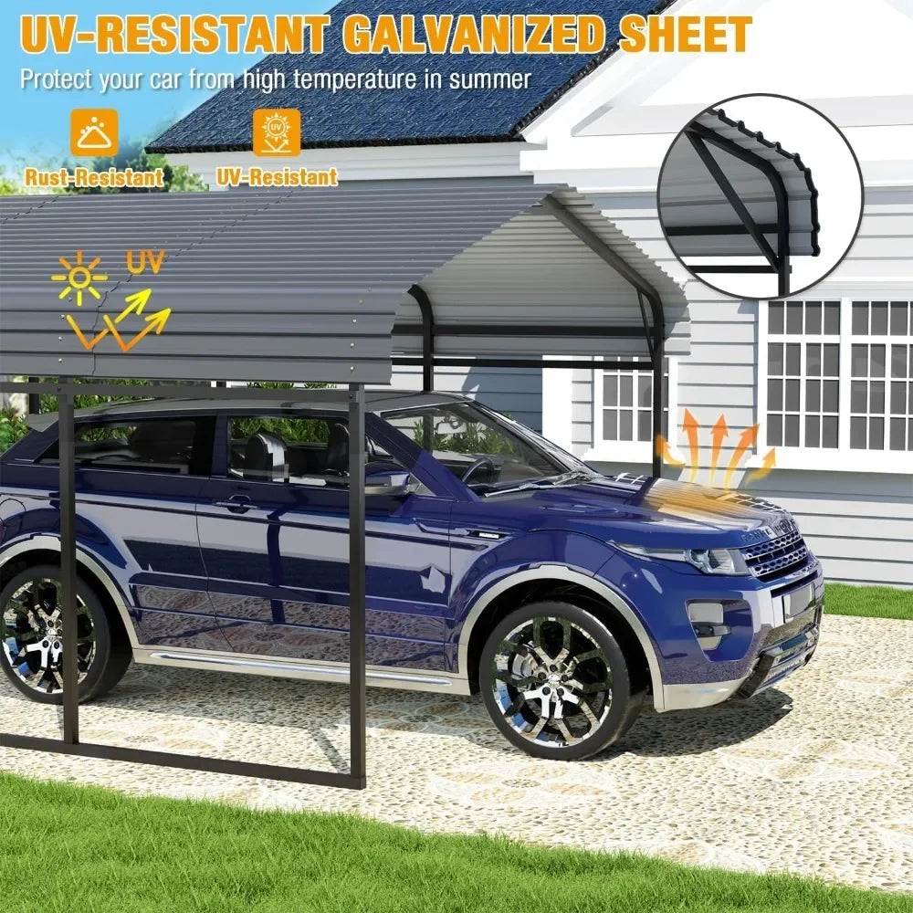 10 x 15 FT Heavy Duty Carports with Galvanized Steel Roof