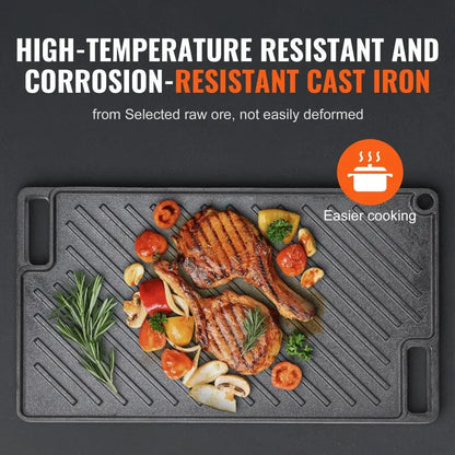 Non-Stick Heat-Resistant Cast Iron Reversible Grill