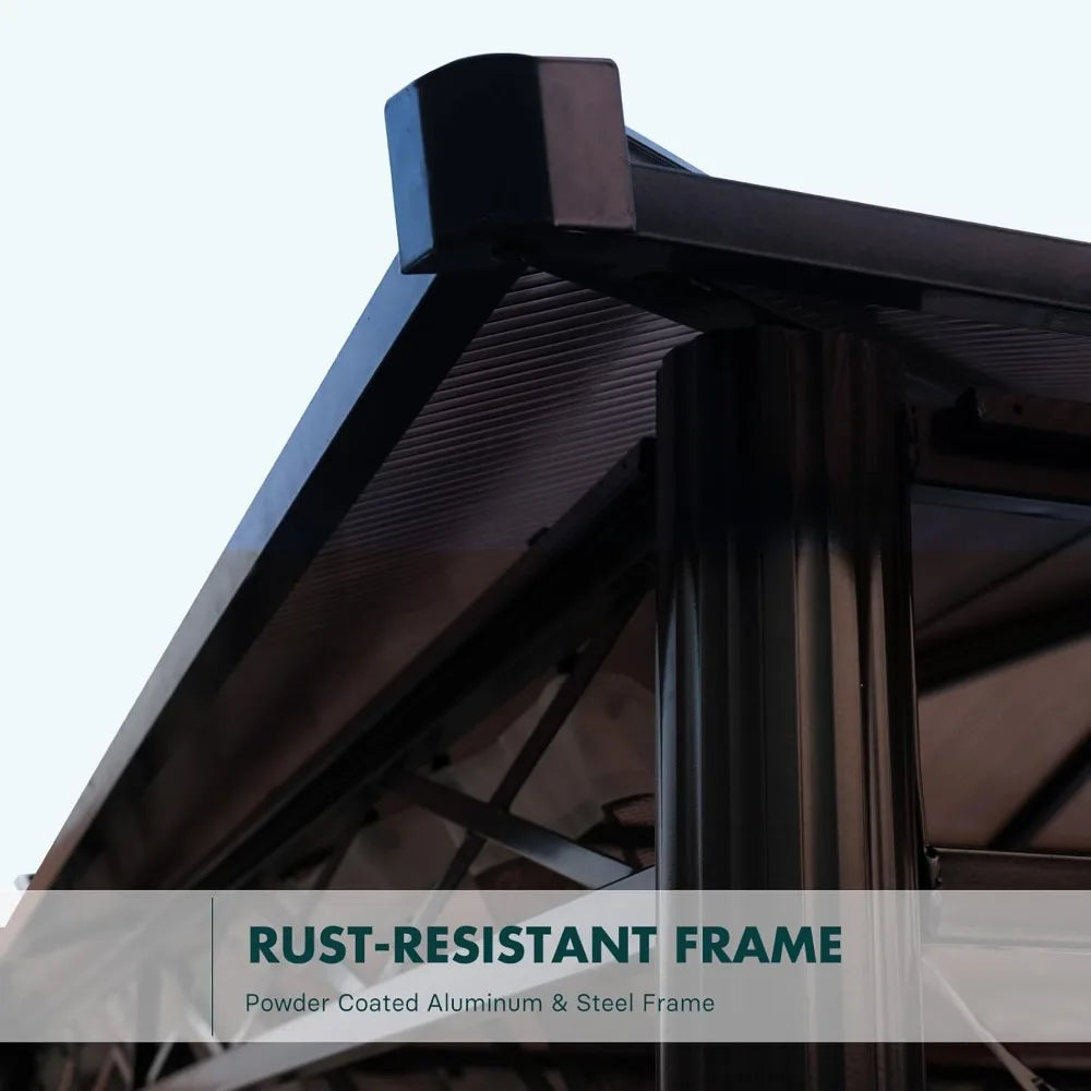 10x12 Gazebo Outdoor Canopy with Mosquito Netting