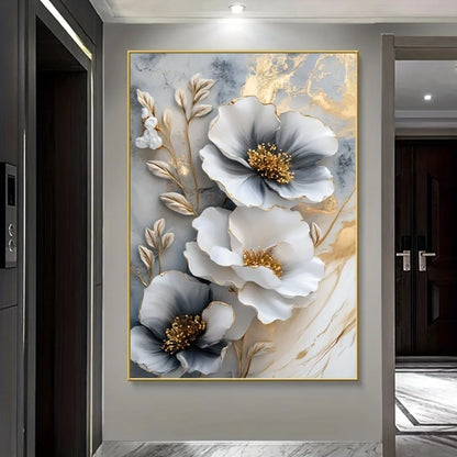 1 modern luxury floral canvas 3D floral painting