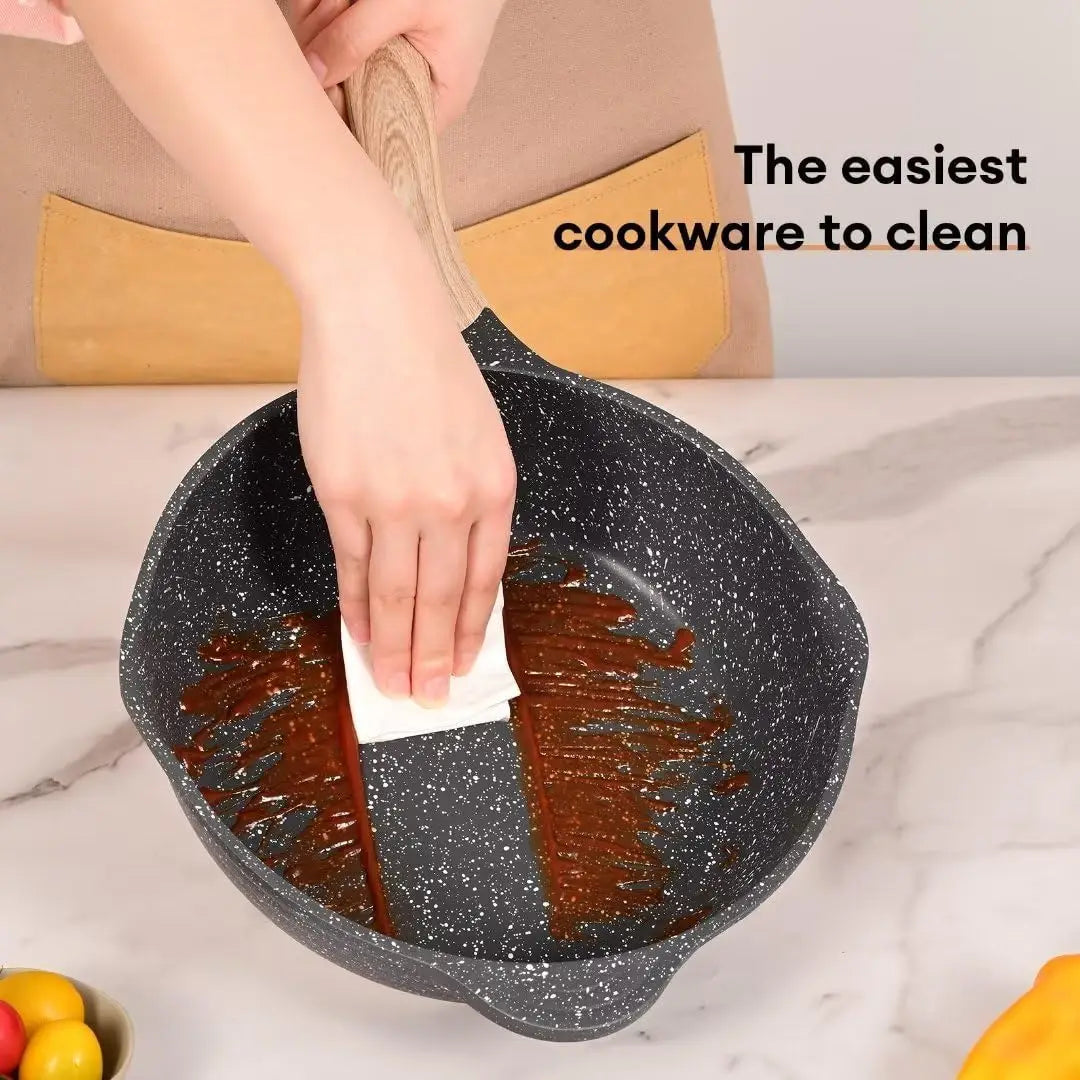 19 Pcs Pots and Pans Non-Stick Induction Cookware Sets