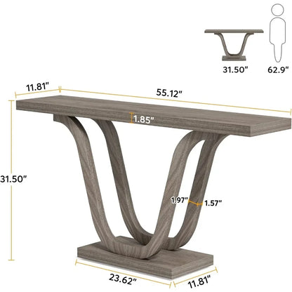 55 Inch Wood  Console Table