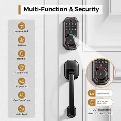 Smart Wi-Fi Keyless Door Lock with Camera