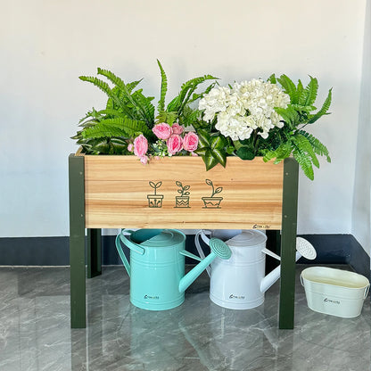 1pc Raised Garden Bed with Elevated Wooden Planter Box