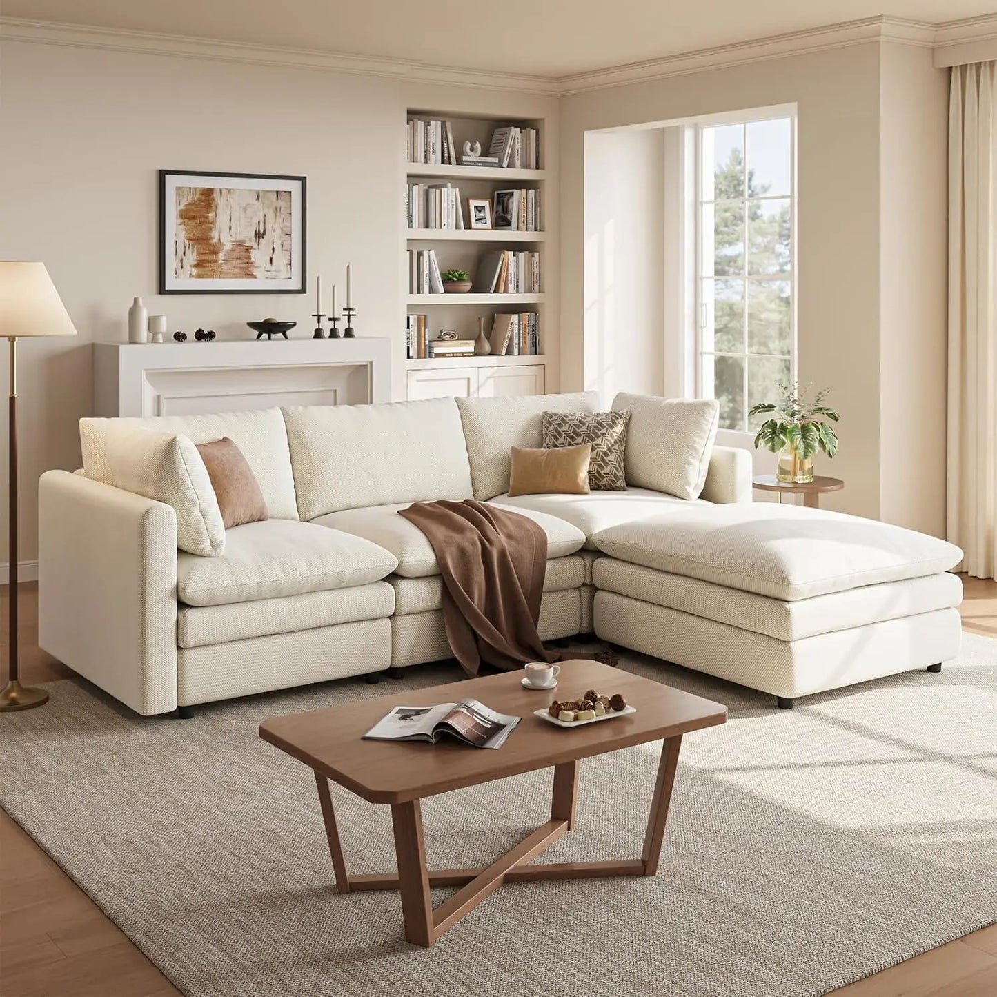 97in Modular L-Shape Sectional Sofa Deep Seat