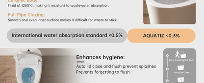 Smart Toilet with Bidet, with Built-in Tank