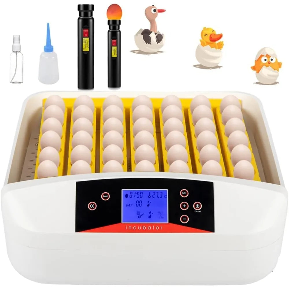 High quality 55 Egg Incubator with Humidity Display