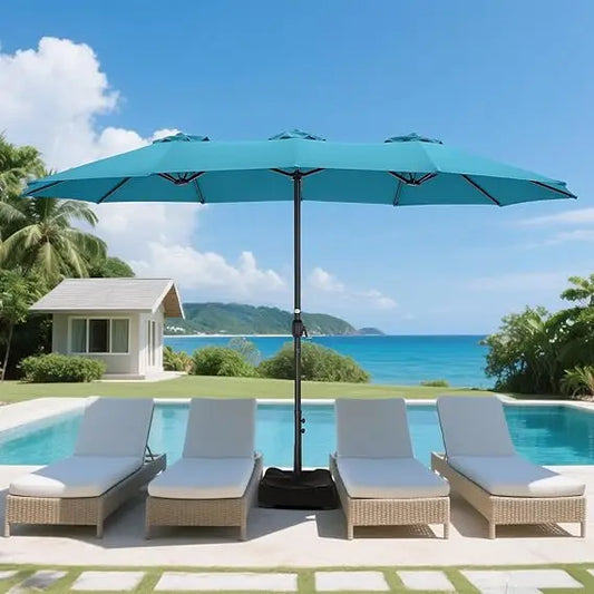 15ft Rectangle Oversized Double Sided Pool Umbrellas