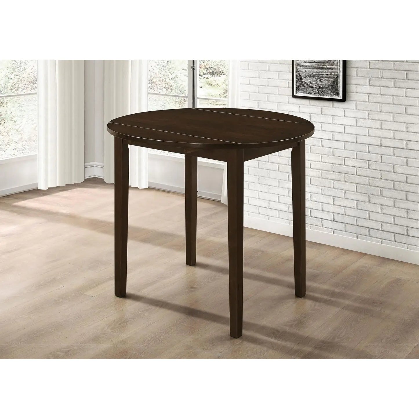 Cappuccino and Tan 3-Piece Drop Leaf Dining Set