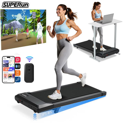 Foldable 6% Slope Under Desk Treadmills