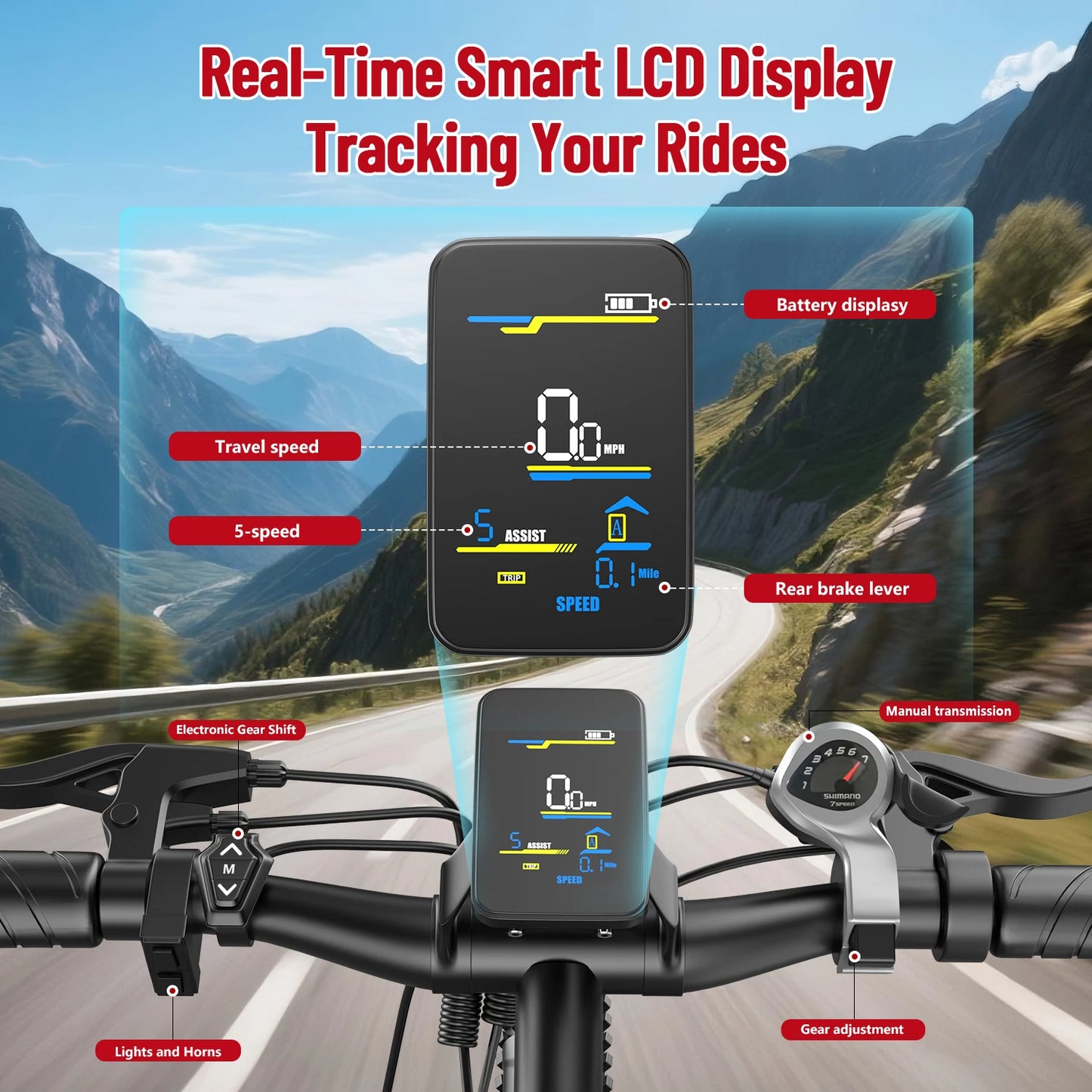 26'' Electric 40 Mile Commuter Bike for Adults