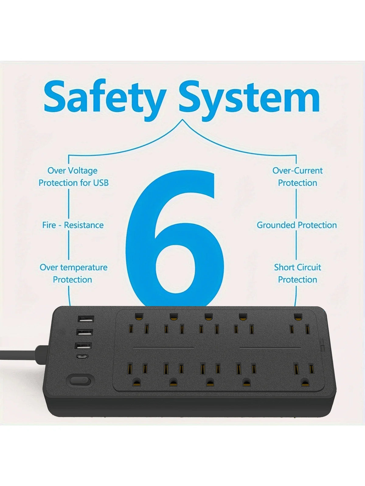 Power Strip Surge Protector 14 in 1 Multi Outlet Extender