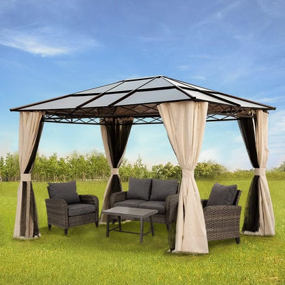 10x12 Gazebo Outdoor Canopy with Mosquito Netting