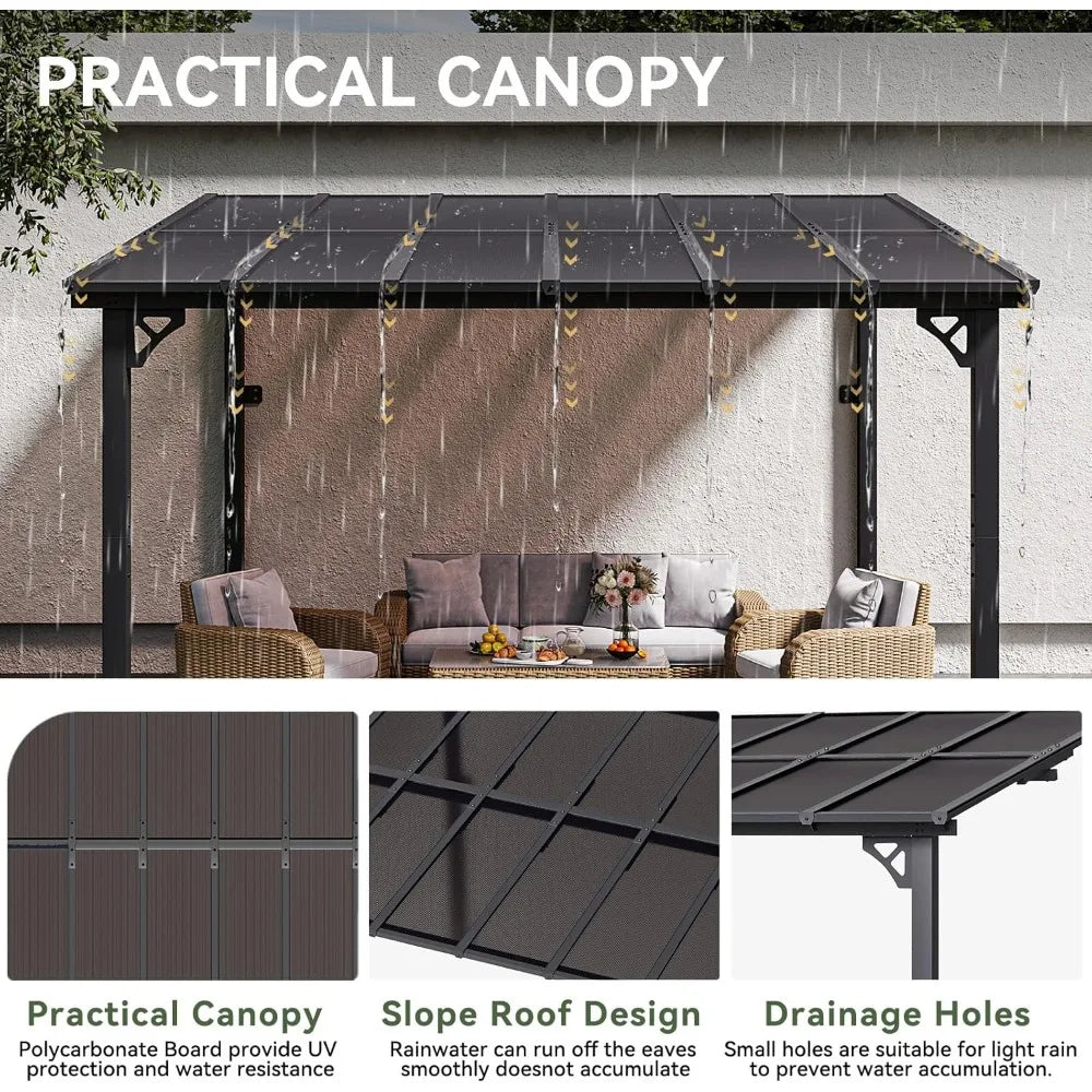High quality-10' x 12' Gazebo Pergola w/ Sloped Roof
