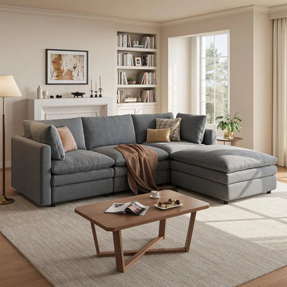 97in Modular L-Shape Sectional Sofa Deep Seat