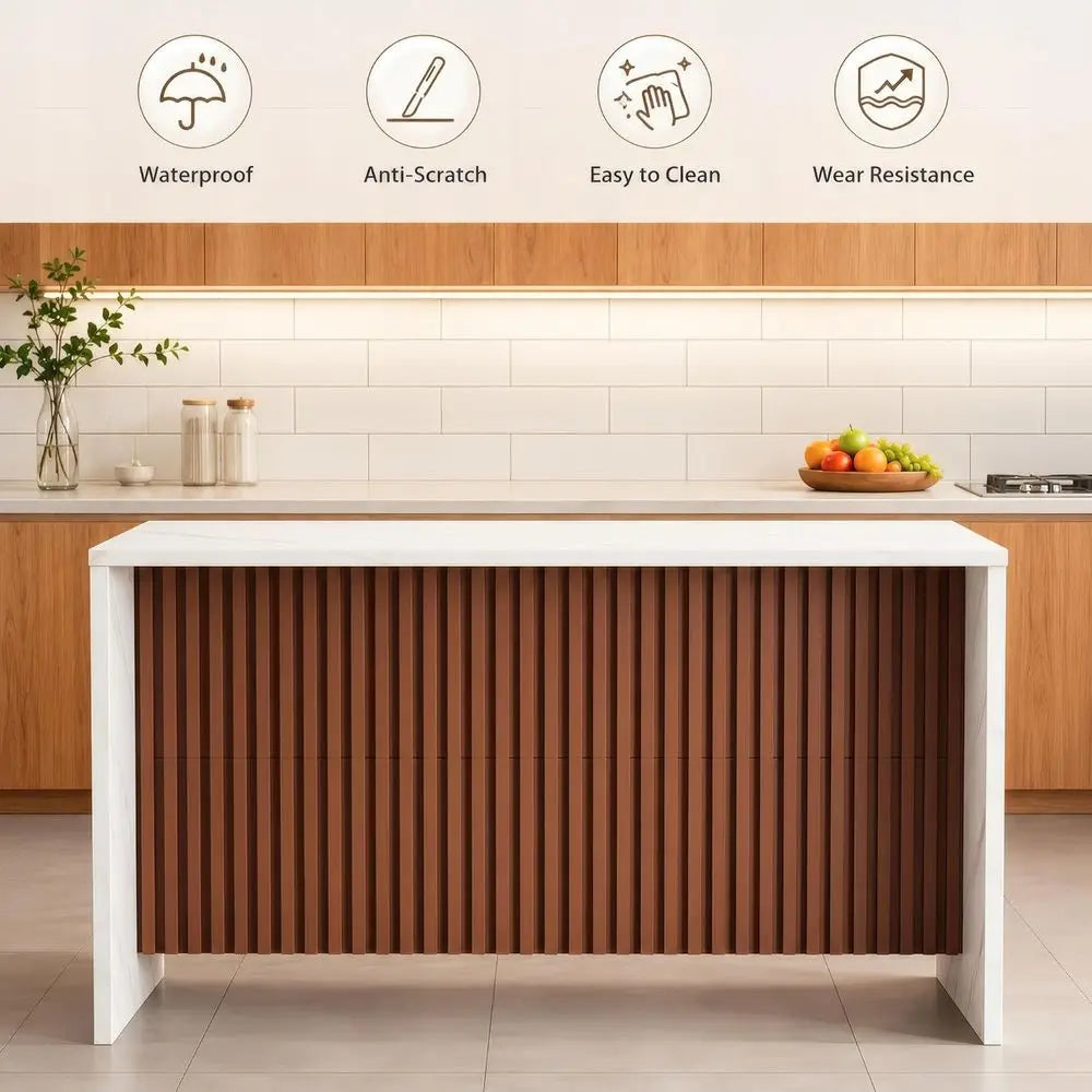 59 Inch Modern Marble Kitchen Island Table