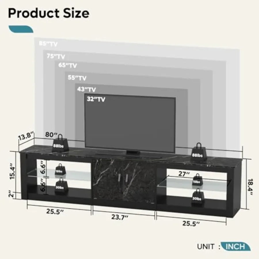 80 Inch TV Stand Entertainment Center
