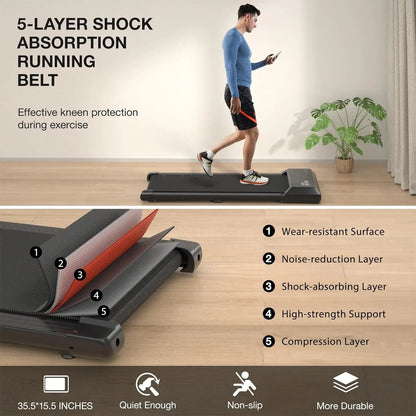 2-in-1 Home/Office 2.5 HP Walking Treadmill