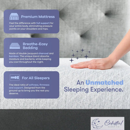 10-inch Medium Split King Gel Memory Foam Mattress in a Box