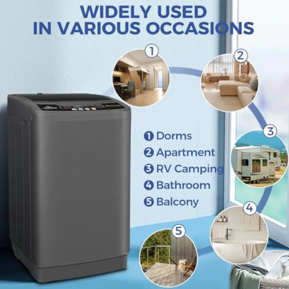 20Lbs Capacity Full-Automatic Washer and Dryer Combo