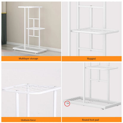 8 Tiers Metal Indoor Outdoor 9 Potted Plant Holders